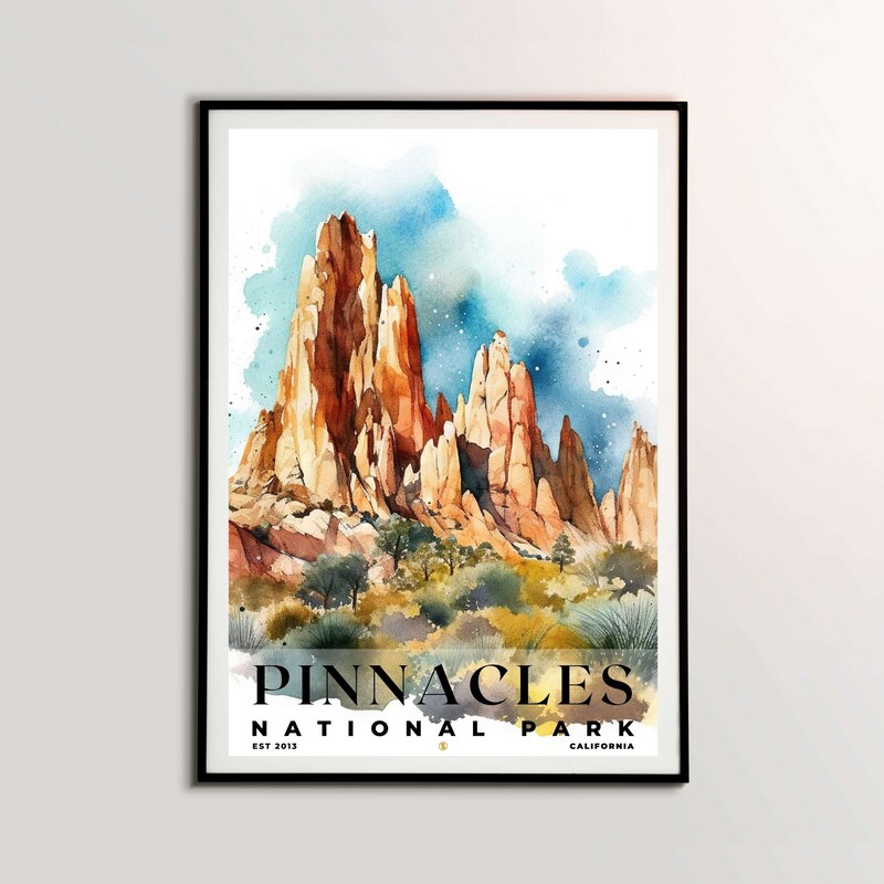 Pinnacles National Park Poster, Travel Art, Office Poster, Home Decor | S4